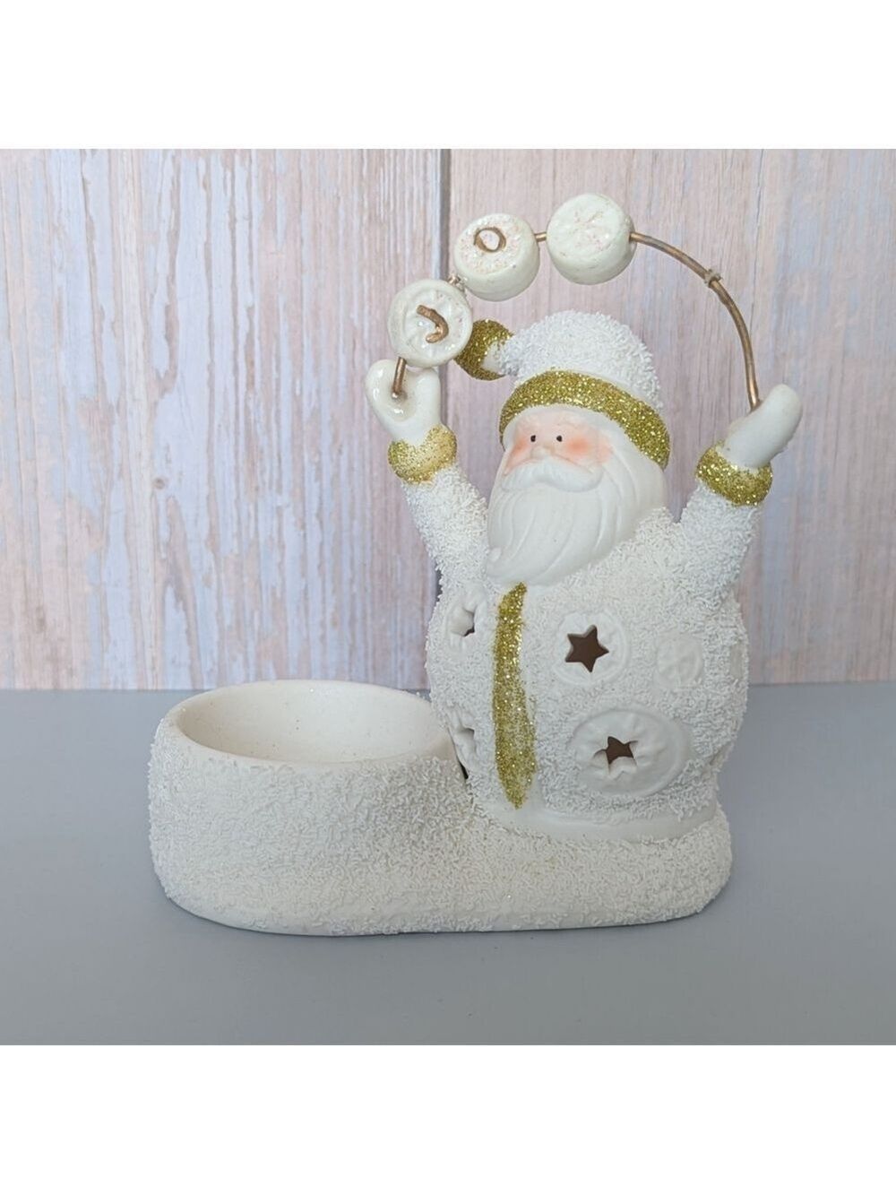 Festive Santa Candle Holder